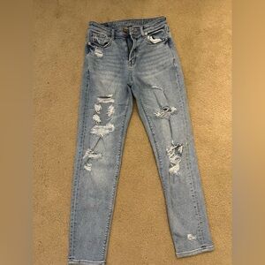 American Eagle ripped mom jeans